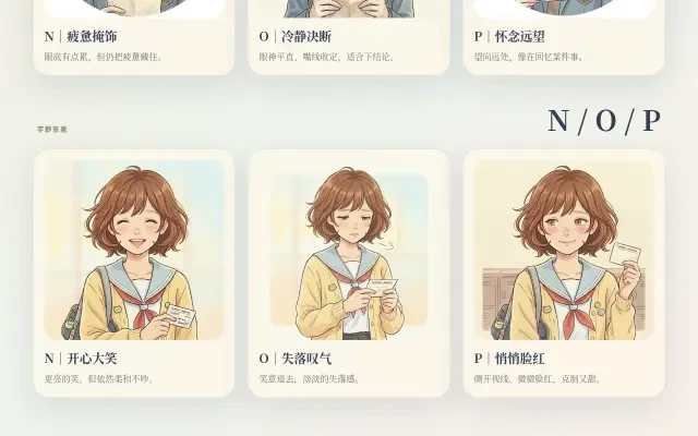 Live review page — 宇野奈惠 N/O/P cards