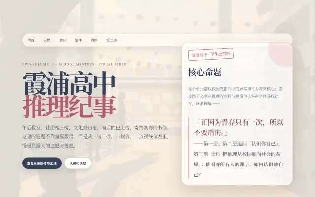 Live guide — opening title screen