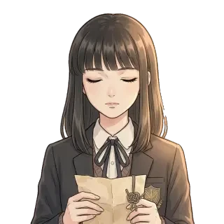 Спрайт — 嘉茂渊子 垂眼静听 (прозрачная вырезка)