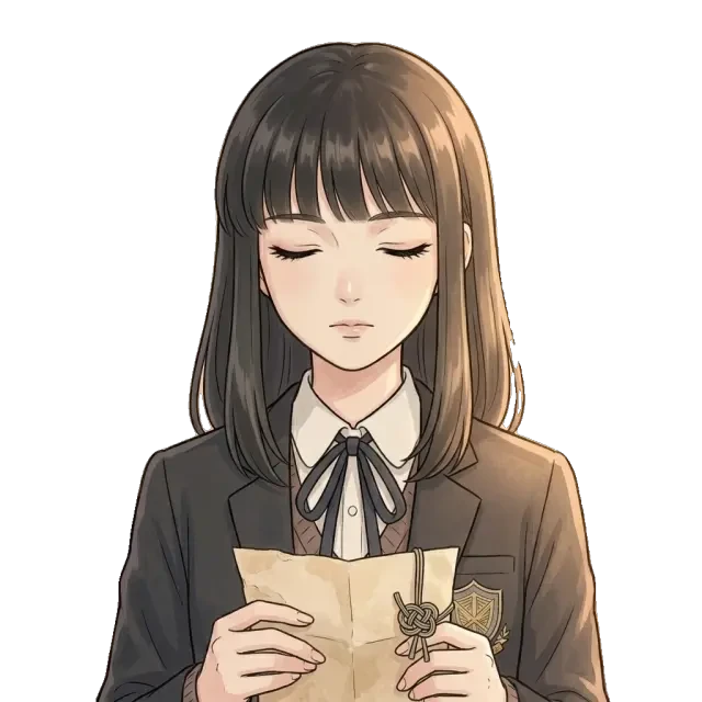 Sprite — 嘉茂渊子 垂眼静听 (transparent cut-out)
