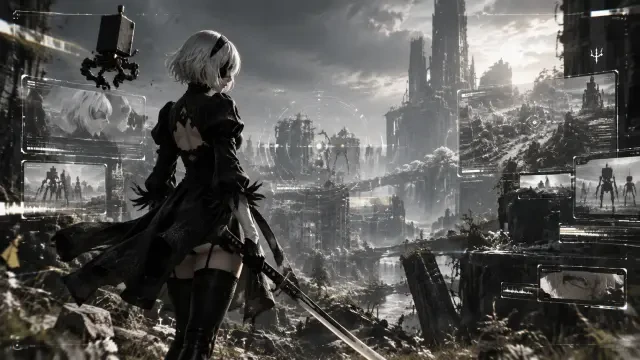 YoRHa: Nier Automata — YoRHa UI Build Showcase: Ein interaktives Android-Oberflächenerlebnis | Jetzt online spielen