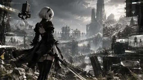 YoRHa:Nier Automata — YoRHa 界面建构展示:互动式人造人界面体验|线上游玩