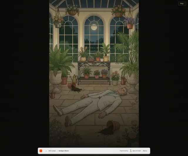 Verdigris Manor: Das sechste Abendessen — Ein interaktives Mord-Mysterium-Ermittlungsspiel
