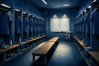 Scene background — France locker room