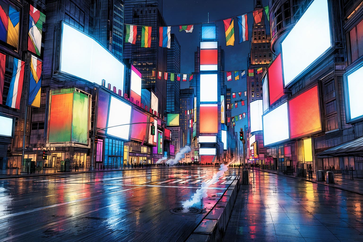 Szenenhintergrund – Times Square, New York