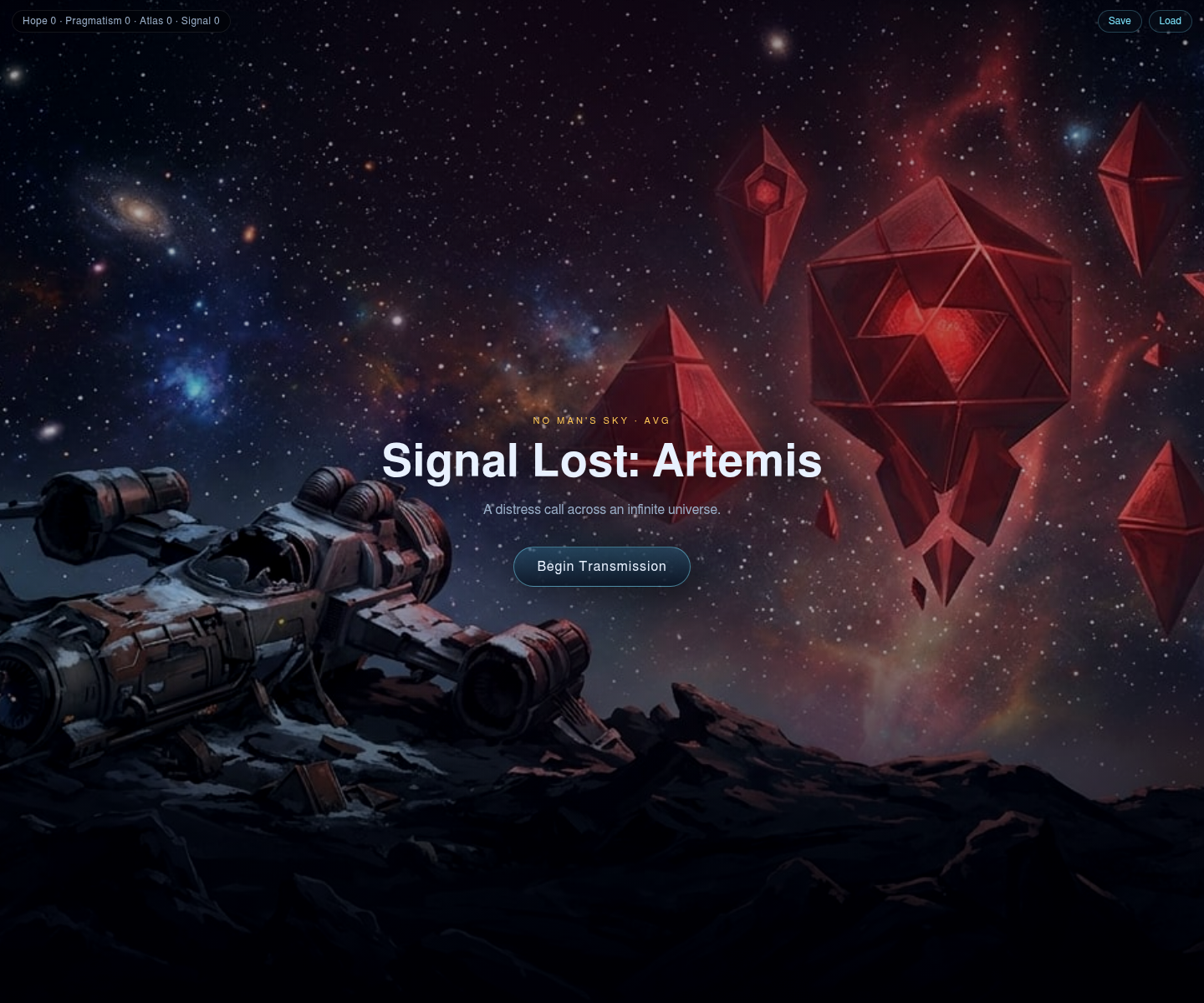 Signal Lost: Artemis — published visual novel preview