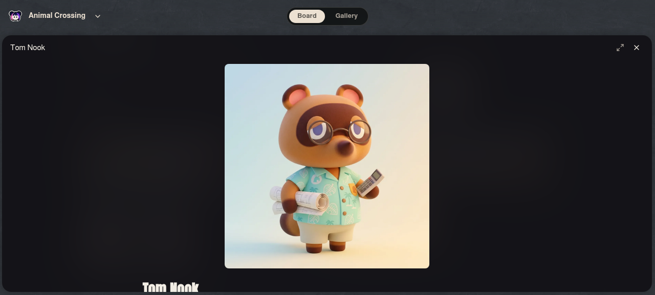 Neta Studio — Charakterdetail Tom Nook