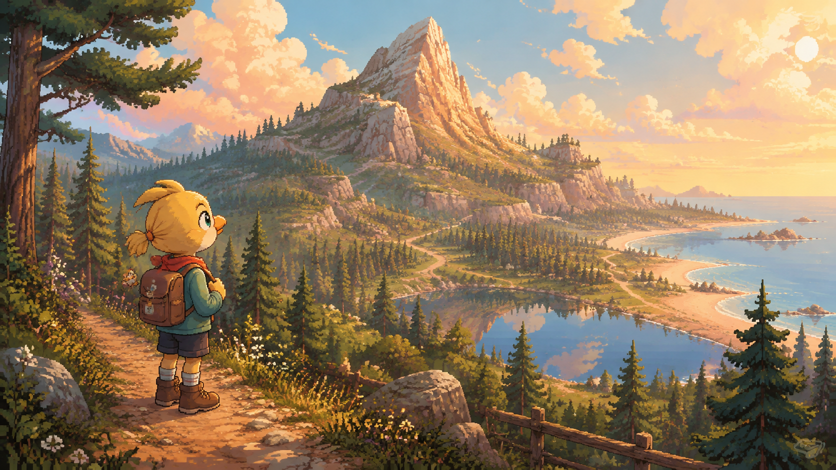A Short Hike — Hawk Peak Ascent : un cosy jeu d'aventure chez les Birdfolk