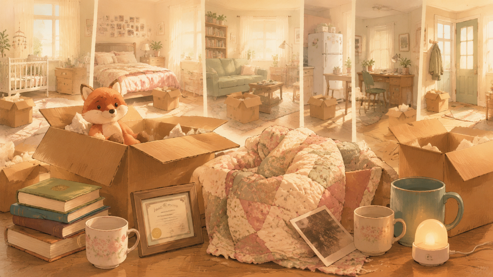 Unpacking: A Lifetime Told Through Objects — Eight Moves, One Woman, Every Box a Chapter