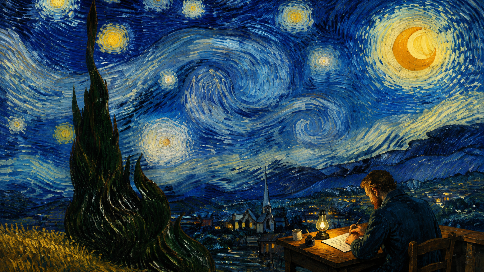 Van Gogh Starry Night — Um Mundo Pintado em Estrelas Rodopiantes