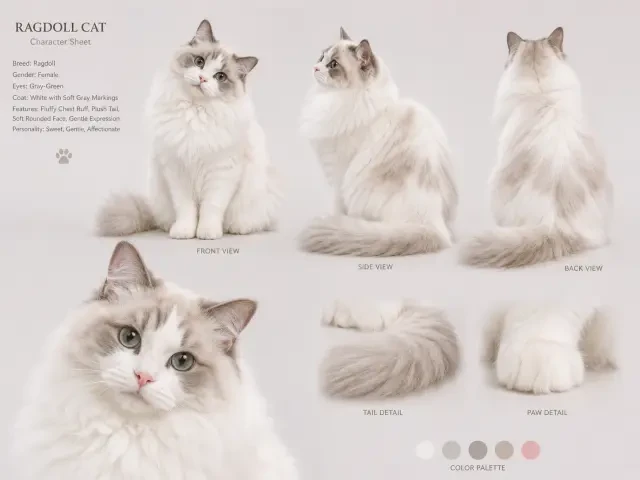 Seed reference — Kerena Animagus Ragdoll-cat sheet