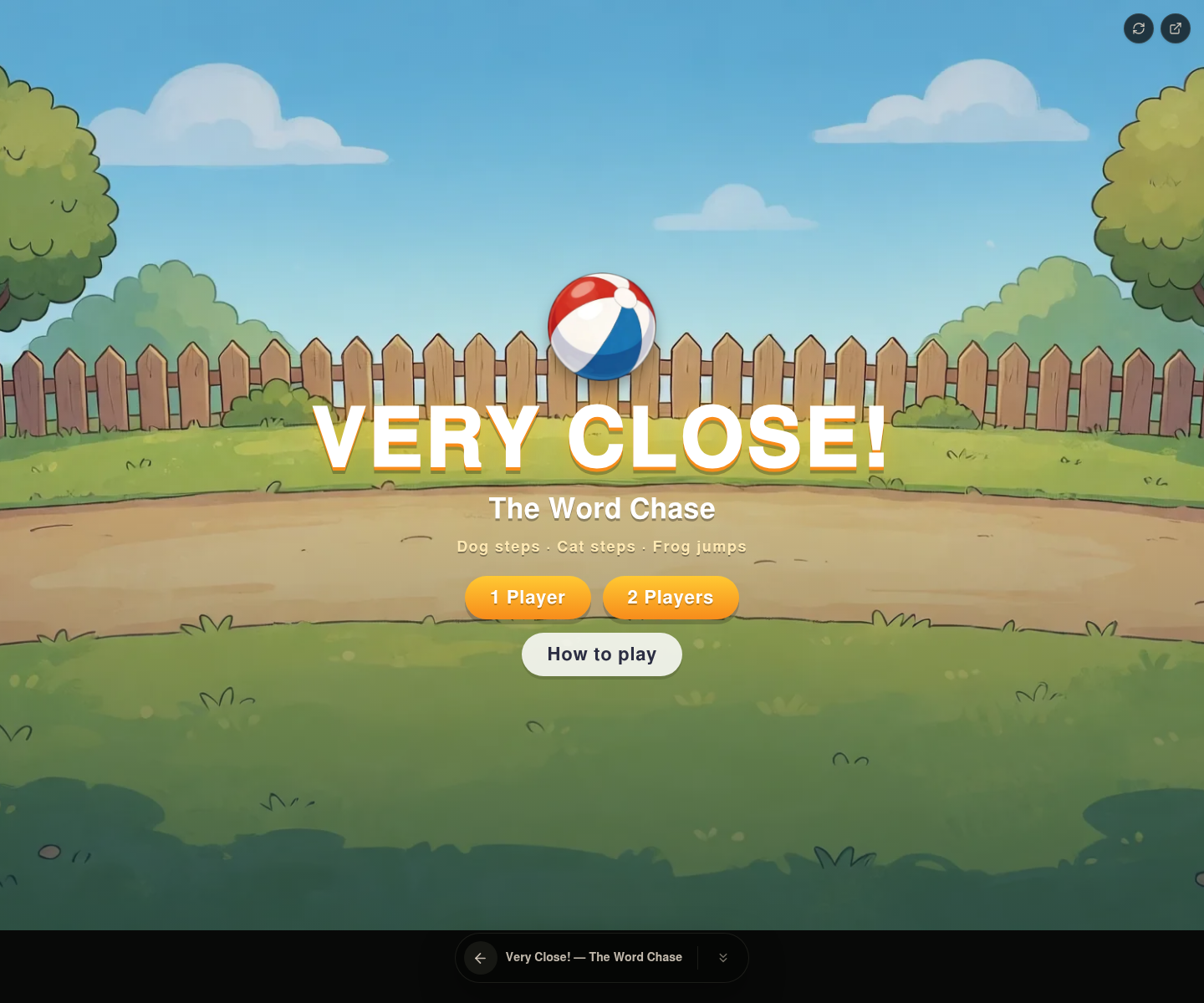 Very Close! The Word Chase — Interactive Word-Chase Game for Kids | Play Online