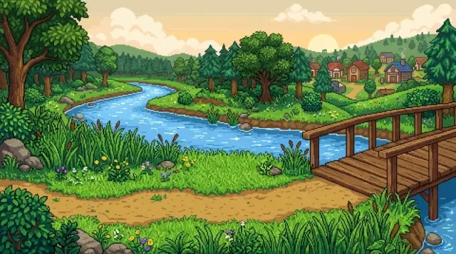 Fundo da fazenda ao entardecer