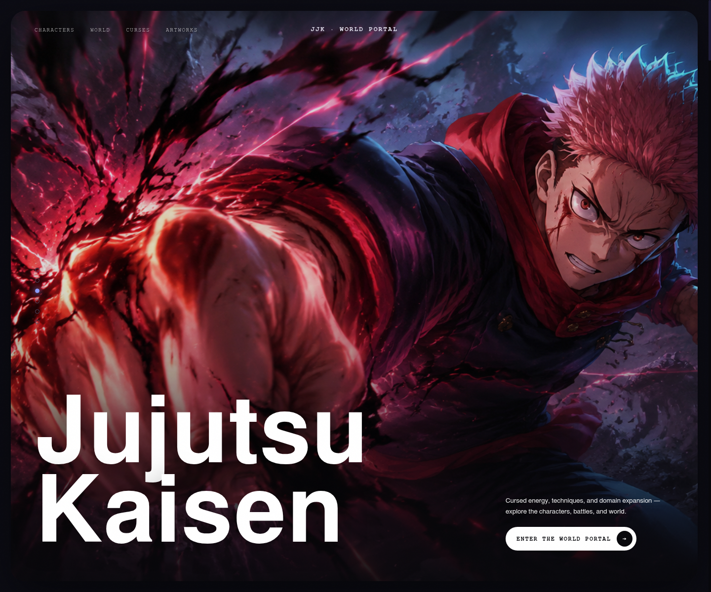 Jujutsu Kaisen — Портал мира: превью опубликованного сайта