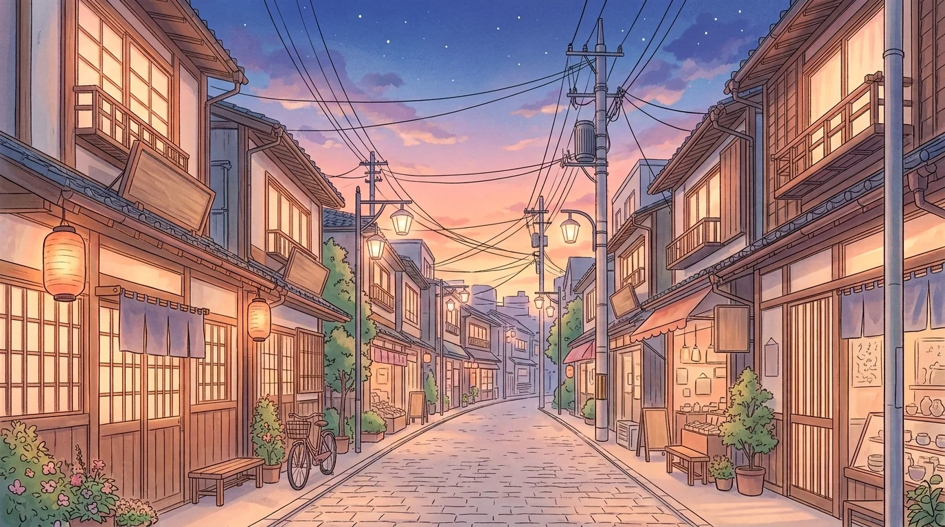 Scene background — Juuban Street