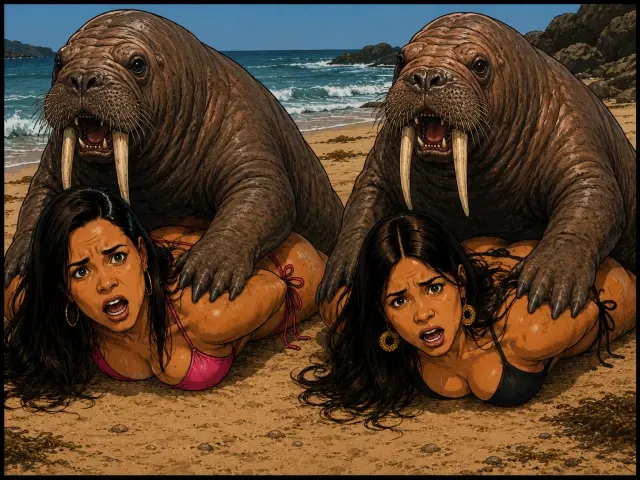 Referencia semilla: el fotograma fuente de playa en cómic a partir del cual se animó el clip